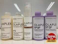 COLLECTION OF OLAPLEX TO INCLUDE N4 BOND MAINTENANCE SHAMPOO 250ML N9 NOURISHING HAIR SERUM 90ML RRP £123