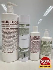 COLLECTION OF (MALIN+GOETZ) PEPPERMINT SHAMPOO 946ML TO INCLUDE (MALIN+GOETZ ) RUM HAND+BODY WASH 250ML TOTAL RRP £111