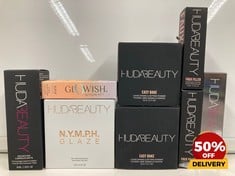 COLLECTION OF HUDABEAUTY LOOSE BAKING & SETTING POWDER TO INCLUDE HUDABEAUTY N.Y.M.P.H GLAZE SKIN GLOWING PERFECTOR TOTAL RRP £185