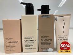 COLLECTION OF CHAMPO KAPHA BALANCING CONDITIONER 50ML TO INCLUDE CHAMPO FORMULATED TO THICKEN, VOLUMISE & STRENGTHEN 50ML - TOTAL RRP £120