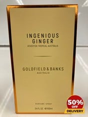 GOLDFIELD AND BANKS AUSTRALIA INGENIOUS GINGER 100ML RRP £138