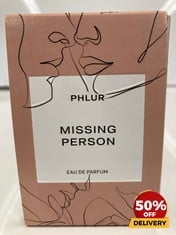 PHLUR MISSING PERSON EAU DE PARFUM 9.5ML & PHLUR MISSING PERSON EAU DE PARFUM 50ML TOTAL RRP £130