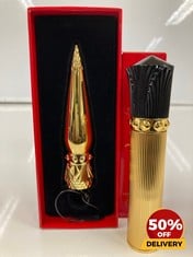 CHRISTIAN LOUBOUTIN MASCARA VOLUME BLACK 100 7ML & CHRISTIAN LOUBOUTIN ULTRA SILKY LIPSTICK HAZEL DREAM 435 3.8G TOTAL RRP £130