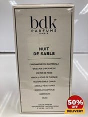 BDK PARFUMS PARIS NUIT DE SABLE EAU DE PARFUM 100ML (SEALED UNIT) RRP £175