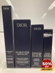 COLLECTION OF ITEMS TO INCLUDE DIOR FOREVER SKIN GLOW 24H WEAR RADIANT FOUNDATION 30ML DIORSHOW STYLO EYELINER 0.3G TOTAL RRP £132