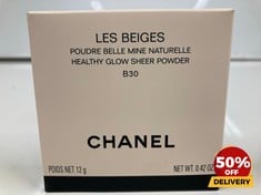 COLLECTION OF CHANEL TO INCLUDE LES BEIGES HEALTHY GLOW SHEER POWDER B30 12G LE CRAYON YEUX PRECISION EYE DEFINER BLACK 1.2G TOTAL RRP £98