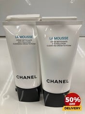 COLLECTION OF ITEMS TO INCLUDE 2 X CHANEL LA MOUSSE CLEANSING CREAM TO FOAM 150ML TOTAL RRP £92