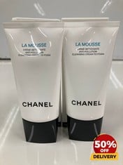 2 X CHANEL LA MOUSSE CLEANSING CREAM TO FOAM 150ML TOTAL RRP £92