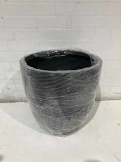 CHARCOAL GREY CERAMIC PLANT POT LARGE