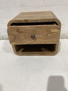 WALL MOUNTED PETITE 1 DRAWER 1 SLOT BEDSIDE