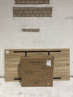 HALLOWOOD OAK+BLACK DINING TABLE 150CM RRP £240