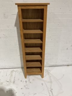 HALLOWOOD WAVERLY OAK 6 SHELF CD/DVD CASE RRP £130