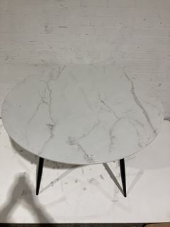 HALLOWOOD LARGE ROUND MARBLE EFFECT DINING TABLE RRP £160