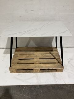 HALLOWOOD LARGE RECTANGLE MARBLE EFFECT DINING TABLE RRP £160