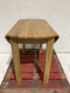 HALLOWOOD DROP LEAF ROUND OAK DINING TABLE RRP £600