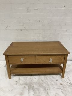 HALLOWOOD RECTANGLE COFFEE TABLE WITH 2 DRAWERS RRP £300