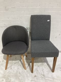 HALLOWOOD 2X GREY DINING CHAIRS