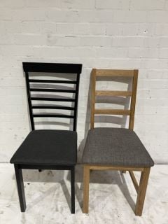 HALLOWOOD BLACK/GREY DINING CHAIRS