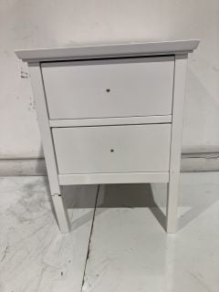 JOHN LEWIS WILTON 2 DRAWER BEDSIDE WHITE RRP £109 (003350526)