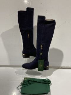 HOLLAND COOPER IN NAVY SUEDE ALBANY KNEE BOOT SIZE 5 RRP £350