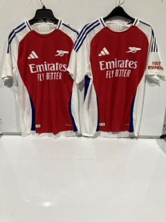 2 ADIDAS ARSENAL FOOTBALL JERSEYS SIZE L