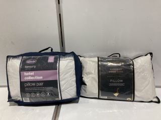 BOX OF BEDDING TO INCLUDE SILENTNIGHT LUXURY HOTEL PILLOW PAIR