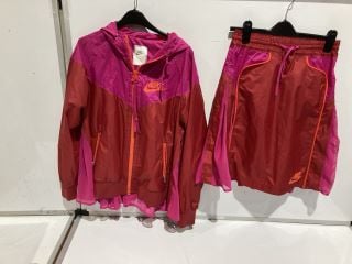 NIKE PINK WINDBREAKER & SKIRT SIZE S