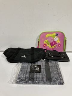 BOX OF ITEMS TO INCLUDE ADIDAS WOMEN'S SPORT BAG