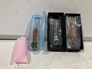 BOX OF WATCHES TO INCLUDE TADI ROSE GOLD METAL STRAP WATCH