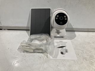 BOX OF ELECTRONICS & ACCESSORIES TO INCLUDE INTELLIGENT SOLAR ENERGY ALERT PTZ CAMERA