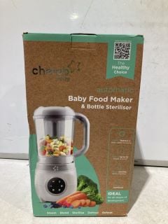 CHERUB BABY FOOD MAKER & BOTTLE STERILISER TO INCLUDE REUSABLE FOOD POUCHES