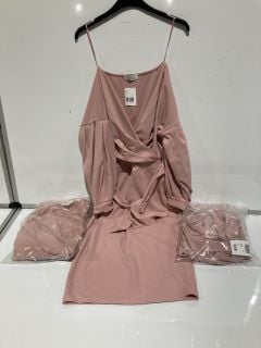 BOX OF PREMIUM DESIGNER APPAREL TO INCLUDE FOREVER UNIQUE PURPLE OMBRE SATIN BLOUSE SIZE 10