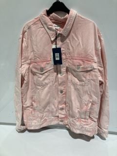 BOX OF PREMIUM DESIGNER APPAREL TO INCLUDE TOMMY JEANS PINK DENIM JACKET