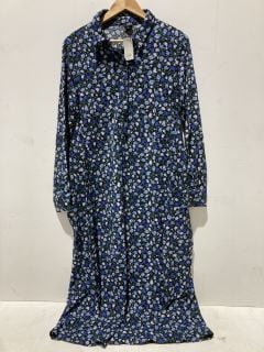 5 X RIVER ISLAND NAVY FLOWERY DRESS SIZE 16