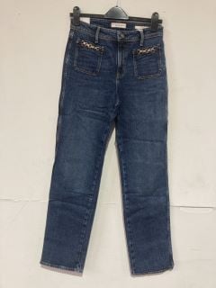 1 X GUESS STRAIGHT HIGH RISE BLUE JEANS SIZE 28 RRP £110