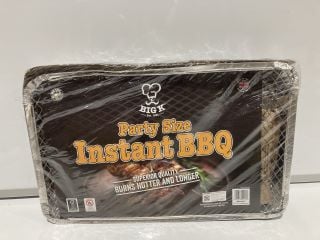 A BOX TO INCLUDE BIGK PARTY SIZED INSTANT BBQ