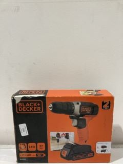 1 X BLACK DECKER DRILL INCLUDING CHARGER AND BASE