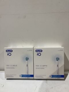 BOX OF ITEMS TO INCLUDE ORAL B IO TEST AND DRIVE TOOTHBRUSH HEADS