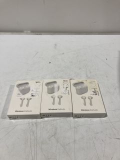 A BOX OF WHITE RED5 WIRELESS EARBUDS QTY UP TO 10