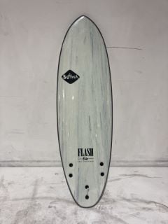 1 X SOFTECH ERIC GEISELMAN FLASH SOFT SURFBOARD 5 FT 7 FCS II - WHITE MARBLE RRP £339.95