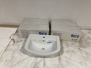 PALLET OF ASSORTED ITEMS INCLUDE ROCA AIRE ROUND 550 X 450MM BASIN 1 TAPHOLE WHITE SKU 3270F3000