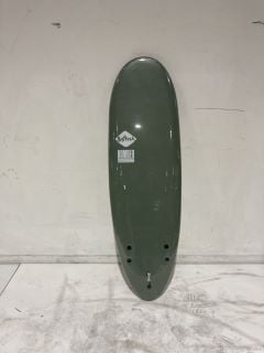 1 X SOFTECH BOMER SOFT SURFBOARD 5 FT 10 FCS II - SMOKE GREEN/WHITE RRP £374.95