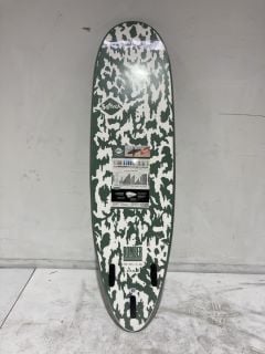 1 X SOFTECH BOMER SOFT SURFBOARD 6 FT 10 FCS II -SMOKE GREEN/WHITE RRP £439.95