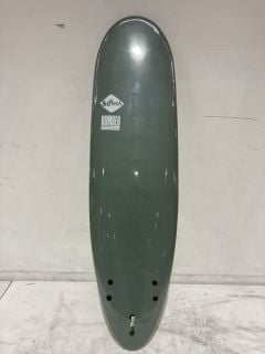 1 X SOFTECH BOMER SOFT SURFBOARD 6 FT 10 FCS II -SMOKE GREEN/WHITE RRP £439.95