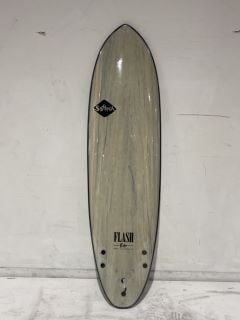 1 X SOFTECH ERIC GEISELMAN FLASH SOFT SURFBOARD 6FT 6 FCS II - GREY MARBLE RRP £349.95