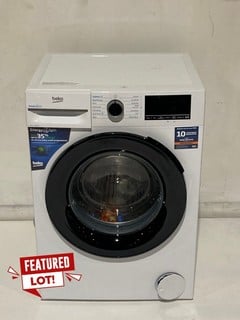 1 X BEKO FREESTANDING WASHING MACHINE, 10KG LOAD 1400 RPM SPIN, WHITE, RRP £419