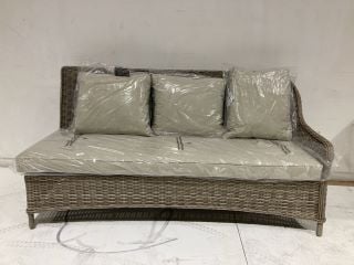 1 X RYE CORNER 7 SEATER GARDEN SOFA WITH DINING & 2 FOOTSTOOLS SET NATURAL (TABLE NOT INCLUDED) RRP £799