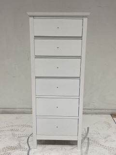 1 X FREESTANDING 5 DRAW CABINET, WHITE RRP £500