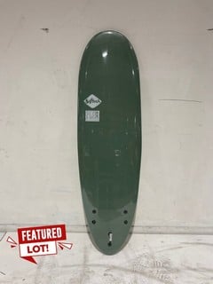 1 X SOFTECH BOMER SOFT SURFBOARD 6FT 4 FCS II -SMOKE GREEN/WHITE RRP £409.95