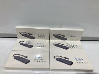 BOX OF 6 IN 1 USB TYPE C HUB